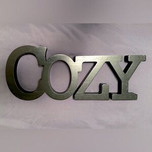 Wooden “COZY” Sign